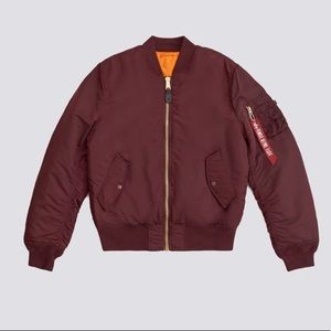 ALPHA INDUSTRIES MA-1 Bomber Jacket in Maroon